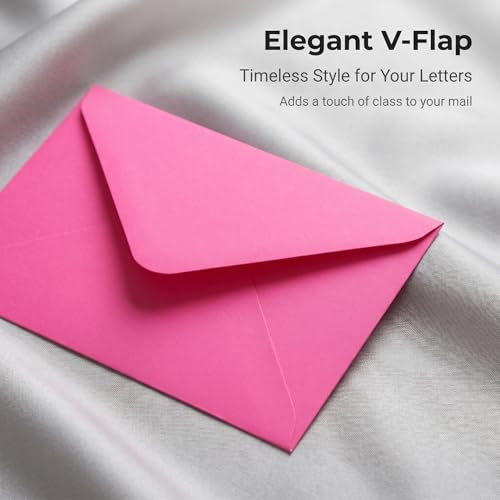 XXINMOH 100 Colorful A6 Invitation Envelopes 4x6 Self-Adhesive Pack
