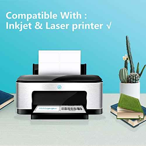 2" x 4" Shipping Labels,Printable White Mailing Labels for Laser/Inkjet Printer,Permanent Adhesive Sticker Labels(500 Sheets,5000 Labels)