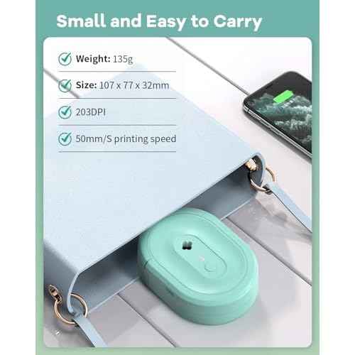 Label Maker Machine with Tape, N12 Portable Bluetooth Label Printer, Wireless Mini Label Makers Thermal Sticker with Multiple Templates for Home, Kitchen, School, Office Organization, Green