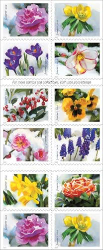 USPS Forever Postage Stamps Snowy Beauty 20 Pack Garden Wedding Gift