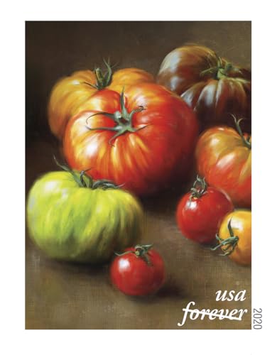 Tihoho Booklet of 20 Fruit & Vegetable Postage Stamps - Summer 2020, 10 Designs, US Mail