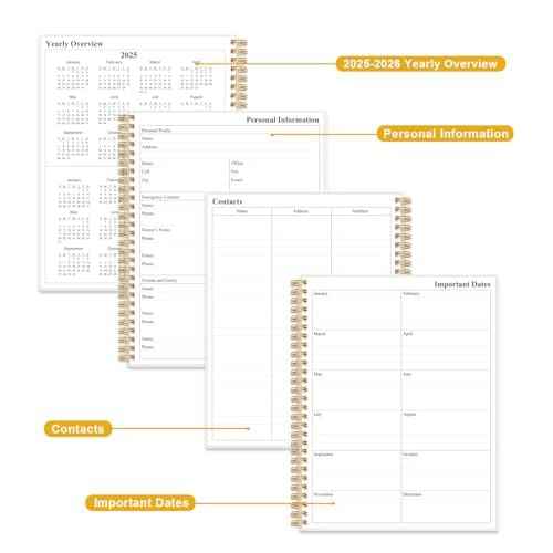 Monthly Planner 2025-2026 - Monthly Calendar from November 2025 to December 2026, 2025-2026 Planner with Inner Pocket, Elastic Band, 8.5" x 11", Color Large Flower