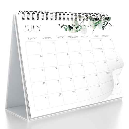 Aesthetic Desk Calendar 2025-2026 - Runs June 2025 until December 2026 - Beautiful Small Flip Desktop Calendar for Easy Organizing