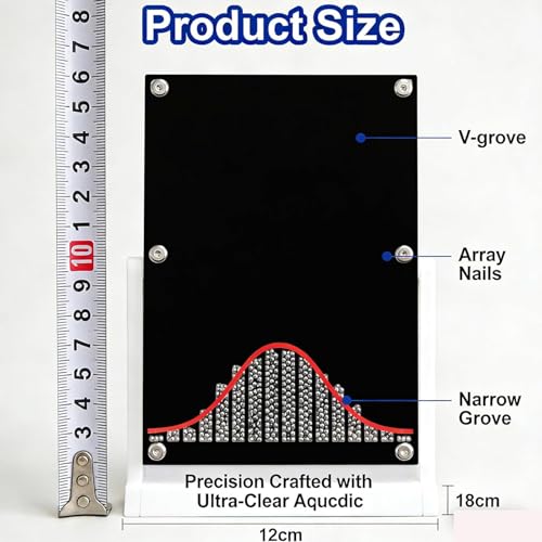7 Inch Galton Board Probability Demonstrator - Acrylic Bell Curve for Statistics & Data Analysis