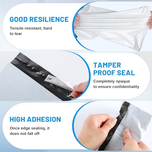 14.5x19 Inch Poly Mailers - 200 Large Shipping Bags for Clothing & Apparel