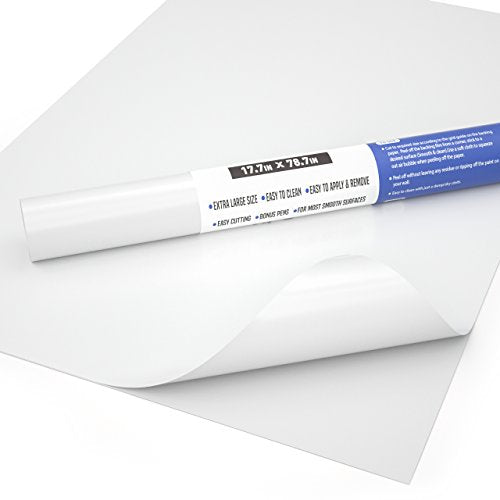 Nicpro 1 Pack Dry Erase Whiteboard Sticker Wall Decal 17.7" x 78.7" Large