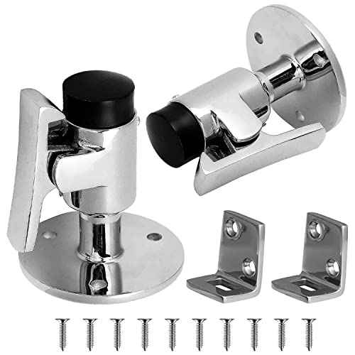 RedSnake Marine Grade 316 Stainless Steel Heavy Door Stopper Catch Set Surface Mirror Treatment Boats Yachts Ships Hatch Stopper Soft Stop and Catch Anti-Collision Holder Hold Keep Door Open (2PCS)