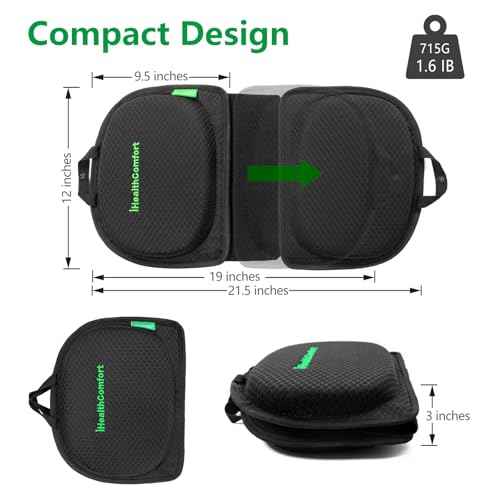 Small Travel Seat Cushion,Gel Memory Foam Seat Cushion,Supportive Butt Pillow,Portable and Foldable for Long Sitting Hours on Stadium Airplane Car Seat