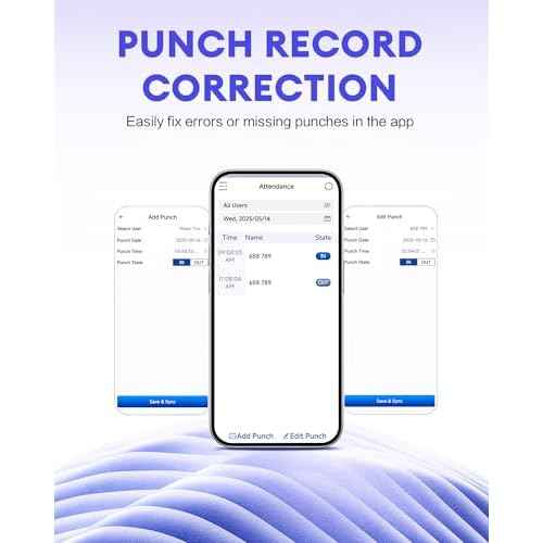 NGTeco Time Clocks for Employees Small Business with Face, Finger Scan, RFID and PIN Punching in One, MB2 Office Time Card Machine Automatic Punch with APP for iOS Android (0 Monthly Fee)