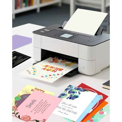 White Cardstock 8.5 x 11, 40 Sheets Card Stock, 75 LB/200 GSM Thick Copy Paper, Cardstock Printer Paper for School & Office Supplies, Art, Watercolo, Craft, Drawing, Invitations, Menus, DIY Cards