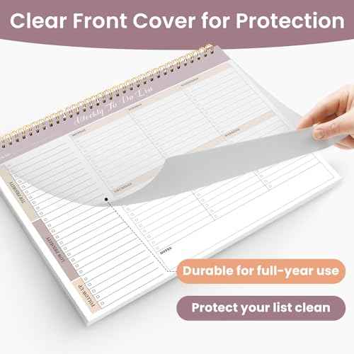 Weekly To Do List Notepad with 52 Undated Sheets£¨8.5"¡¿11"£©- Undated Weekly Planner Notepad for Office Desk Accessories and Supplies - Midnight Lilac