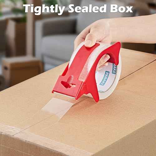 36 Rolls Clear Packing Tape with Dispenser, 1.88In x 60 Yards Heavy Duty Packaging Tape Refills for Shipping Packaging Mailing Moving, 2.7mil Thick, 2160 Total Yards