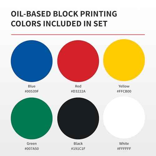 Speedball 3476 Oil-Based Block Printing Ink Starter Set for Professional, Permanent Prints AP Certified ? 1.25 FL OZ Tubes