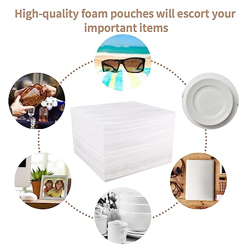Moving Supplies, 16"x16" 50 Pack Cushion Foam Pouches, Packing Supplies for Moving and Storing, Foam pouches for Packing Dishes, Glasses, Cups. (16''x16'' 50pc Foam Pouches)