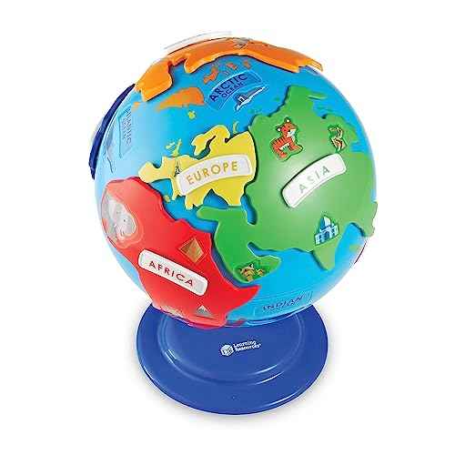 Learning Resources Puzzle Globe - Earth Montessori Toys, Preschool Classroom Must Haves, STEM World Puzzles , Educational Geography Games, Fine Motor Skills, Gifts for Boys and Girls