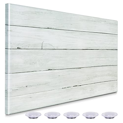 Wooden Planks Print Magnetic Surface Dry Erase Board, 30 x 20 inches Decorative White Board for Wall with Design, Frameless Dry Erase Board for Wall£¨Plank,5075,1pc£©