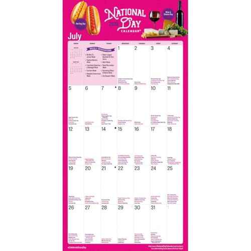 Carousel Calendars, National Day 2026 Wall Calendar, 12'' X 12'', 16-Month Calendar with Stapled Binding