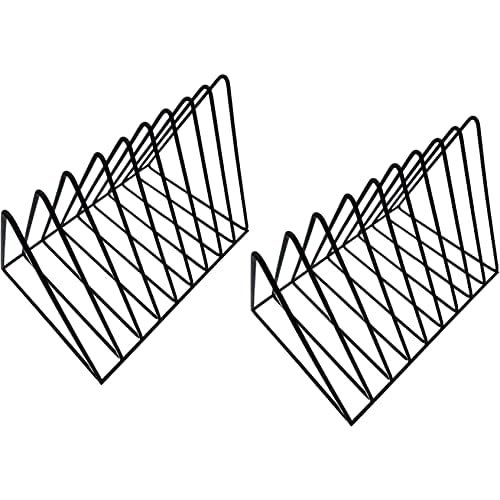 Vinyl Record Storage Holder Stand - Premium Wire Rack for Lp Album records (2pack)