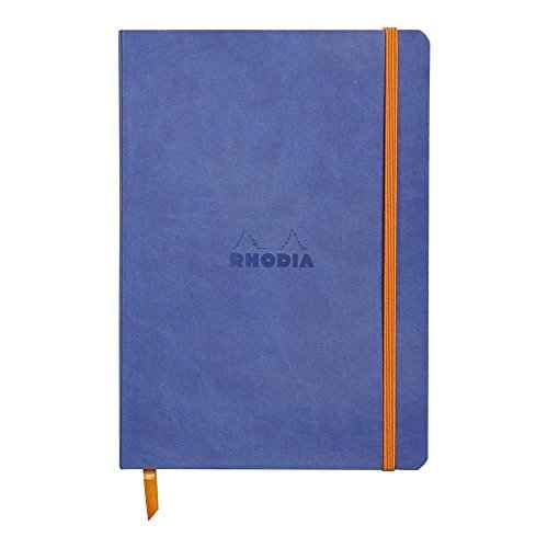 Rhodia Rhodiarama SoftCover Notebook - 80 Dots Sheets - 6 x 8 1/4 - Sapphire Cover
