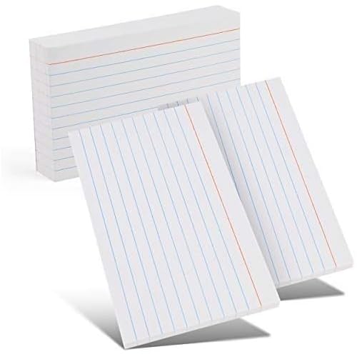 Index Cards 3x5 Bulk, (2400 Cards), Notecards, Flashcards, Notecards 3x5 lined, Blank on Back, Flashcards for School Home and Office, Ruled Index Card, 100 Per Pack, (24 Pack)
