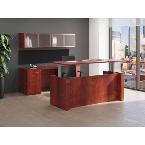 Lorell Essentials Cherry Bridge 47.3 x 23.6 x 29.5 in Office Bridge