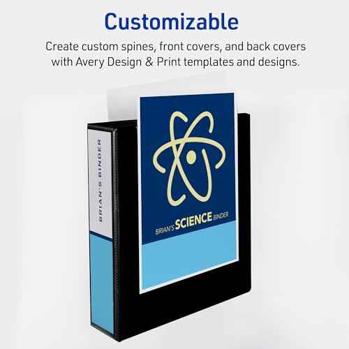Avery Durable View 3 Ring Binder, 3 Inch Slant Rings, 1 Black Binder (17041)