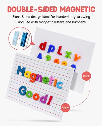 GAMENOTE Magnetic Dry Erase Lap Boards Set with Lined & Blank Sides, 6 Pack, 9x12 in