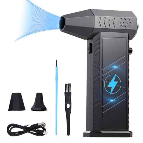 Compressed Air Duster, 180000RPM Super Power Cordless Electric Air Duster, Rechargeable Air Blower Desk Cleaning Kit for Computer Keyboard Home Car Outdoor Dust Removal