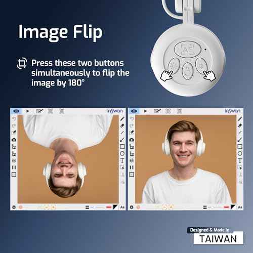 INSWAN INS-1 USB Document Camera ? 8MP Ultra HD, Auto Focus, LED , Built-in Mic, Windows, Mac, iPad, Chromebook Compatible for Distance Learning, Remote Teaching, Web Conferencing, Live Demo