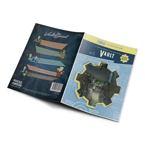 Modiphius Entertainment: Fallout: The Roleplaying Game - Map Pack 1: Vault - RPG Accessory, 32 Page Softcover Booklet & 4 Double-Sided Poster Maps