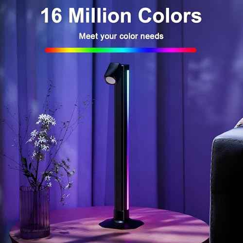 CHIDO LED Desk lamp, RGB Music Rhythm Desk lamp, WiFi Bluetooth APP Remote Control Desk lamp, Atmosphere Reading Desk lamp, Three Color temperatures, 5W