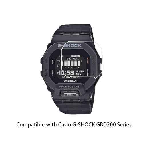 Walieoka Screen Protector Compatible with Casio GBD200 Series,9H Hardness Tempered Glass Protective Film,Scratch Resistant Anti-Fingerprint [ 2 Pack]