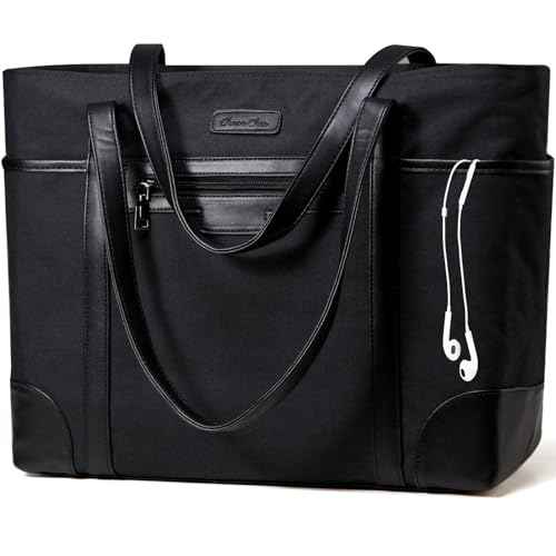 Laptop Bag for Women,ChaseChic Waterproof Classic Teacher's Tote Bag 15.6in Computer Work Bags for Women with Luggage Strap