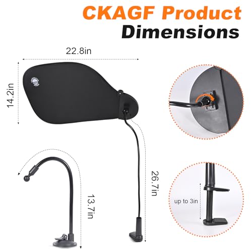 2Pcs Adjustable Office Cubicle and Desk Shade ? Flexible Desk Light Blocker for Privacy, Glare Reduction, and Comfort ? Essential Office Accessories