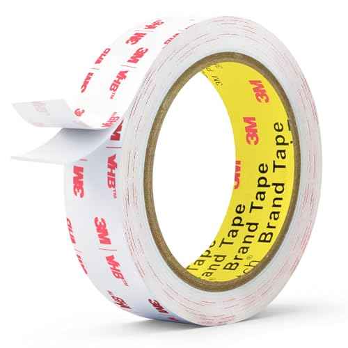 Double Sided Tape Heavy Duty, 1" x 9.85FT Removable Mounting Tape for Wall, Extra Strong Foam Tape, Picture Hanging Adhesive Strips Waterproof for Cars, Walls, Home, Office D?cor