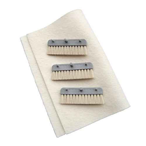 Inserter Moistening Brush Set with 3 Brushes and Cloth 72.00.05