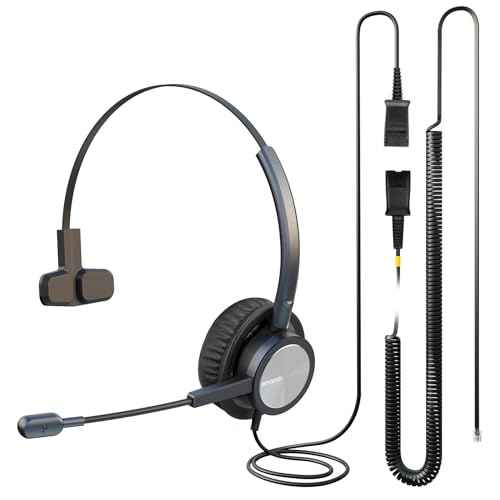 Cisco Landline Phone Headset One Ear Office Wired Telephone Headset with RJ9 Jack Works for Cisco CP-7841 7931G 7940 7941G 7942G 7945G 7960 7961G 7962G 7965G 7970 8841 8851 8961 etc