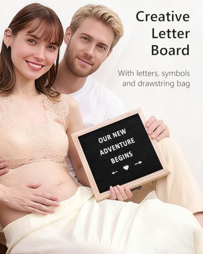 Pregnancy Announcement Set with Letter Board Baby Onesie & Props