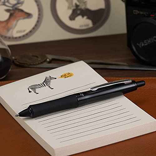 PILOT Dr. Grip FullBlack Refillable & Retractable Ballpoint Pen, Medium Point, Black Ink, 6 PACK