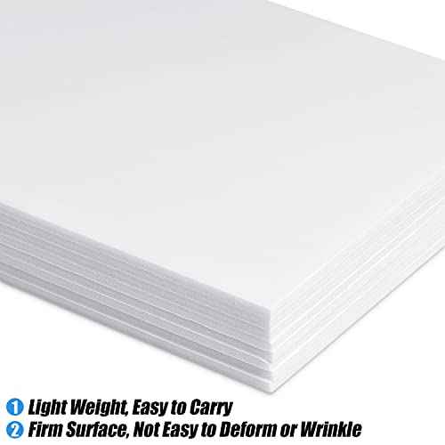 20Pcs White Foam Board 14 x 11 inch White Poster Board 3/16" Thick Foam Core Board White Foam Backing Boards for Crafts Poster Making Art Presentations