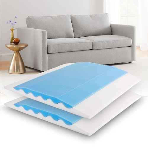 Upgraded Wave Double Layer Sofa Cushion, Couch Support for Sagging Cushions to Repair Sagging Seats, Lift Saggy Seats, 20x20x2 in, Set of 2