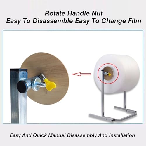 64x52x30cm Bubble Wrap Dispenser Stand - Heavy Duty Roll Holder for Moving & Shipping