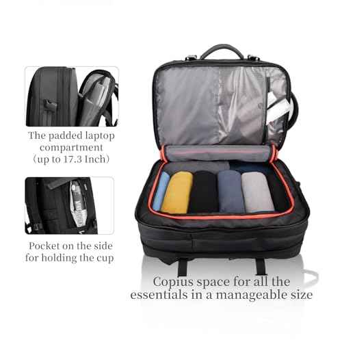 reeyee Travel Backpack Business for Men Carry On Backpack Large 45L Travel Bag Water-resistant Laptop Backpack Weekender Bag Fits 17.3 lnch Laptop