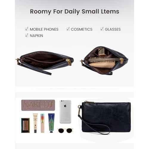 LOVEVOOK Laptop Tote Bag for Women, Vintage Leather Work Bags 15.6 inch Laptop Bag, Waterproof Computer Bag Business Office Briefcase, Dark Blue