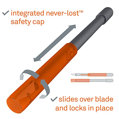 Slice 10518 Craft Knife - 1 Pack Safety Precision Cutter with Finger-Friendly Edge