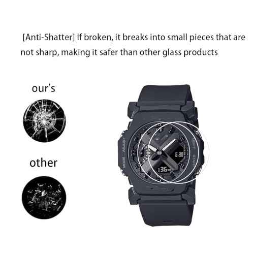 Walieoka Screen Protector Compatible with Casio GA-2300 Series,9H Hardness Tempered Glass Protective Film,Scratch Resistant Anti-Fingerprint [2 Pack]