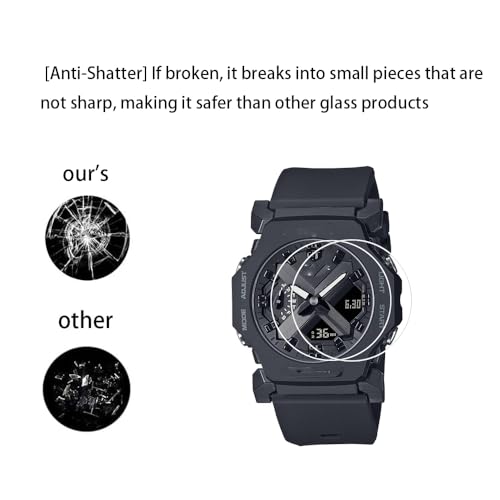 2 Pack Tempered Glass Screen Protectors for Casio GA-2300 Series - Scratch & Fingerprint Resistant
