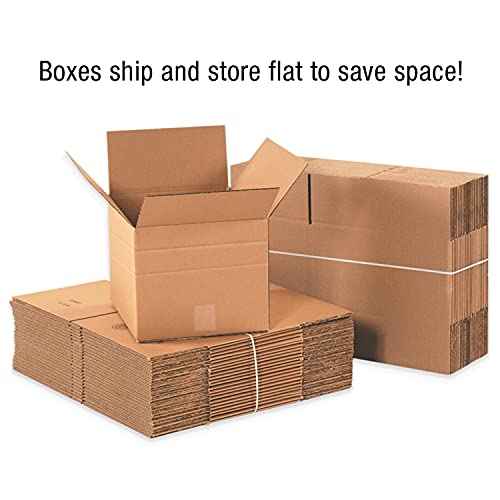 Aviditi Shipping Boxes Multi-Depth 10"L x 8"W x 6"H, 25-Pack | Corrugated Cardboard Box for Packing, Moving and Storage