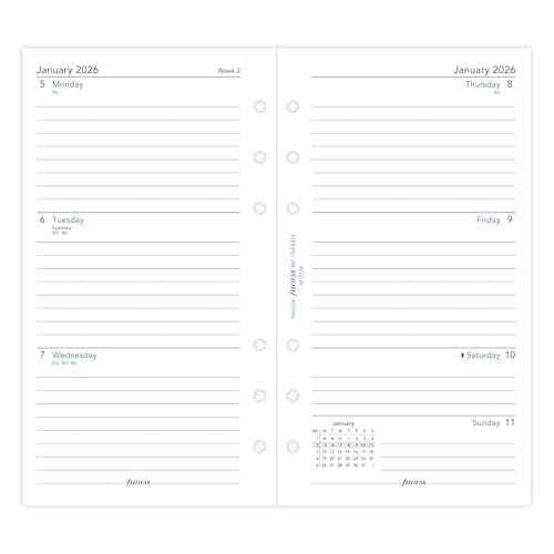 Filofax Personal week on two pages English lined 2026 diary 26-68418