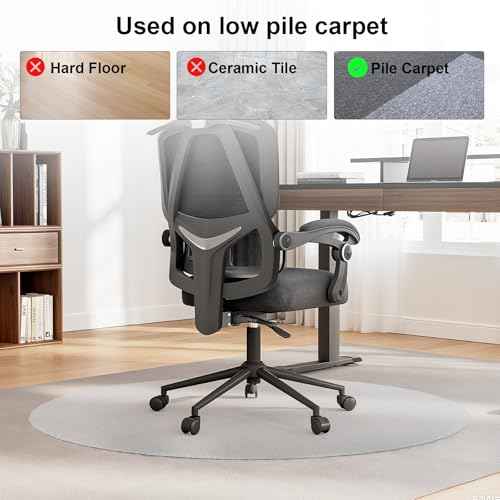 Heavy Duty Office Chair Mat for Carpet 36"x36",2.2mm PVC Material Chair Mat for Carpeted Floor Slip Resistant Carpet Protector for Home Office Easy Glide Desk Floor Mat for Office Chair on Carpets